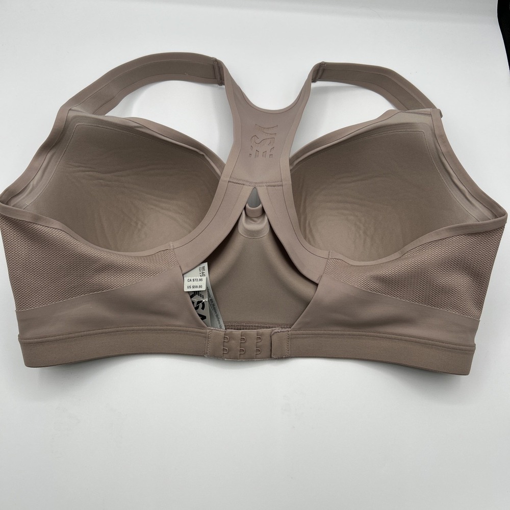Victoria's Secret VSX Incredible Plunge Sport Bra 36D Bare Taupe Racerback NWT - Picture 5 of 5